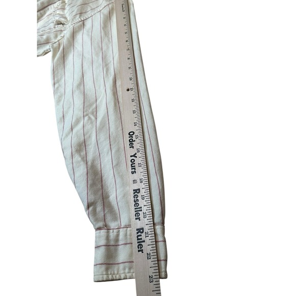 Vintage Van Heusen 417 Button Down Shirt Mens SZ 15 33 SM-M Striped Long Sleeve - Picture 8 of 8